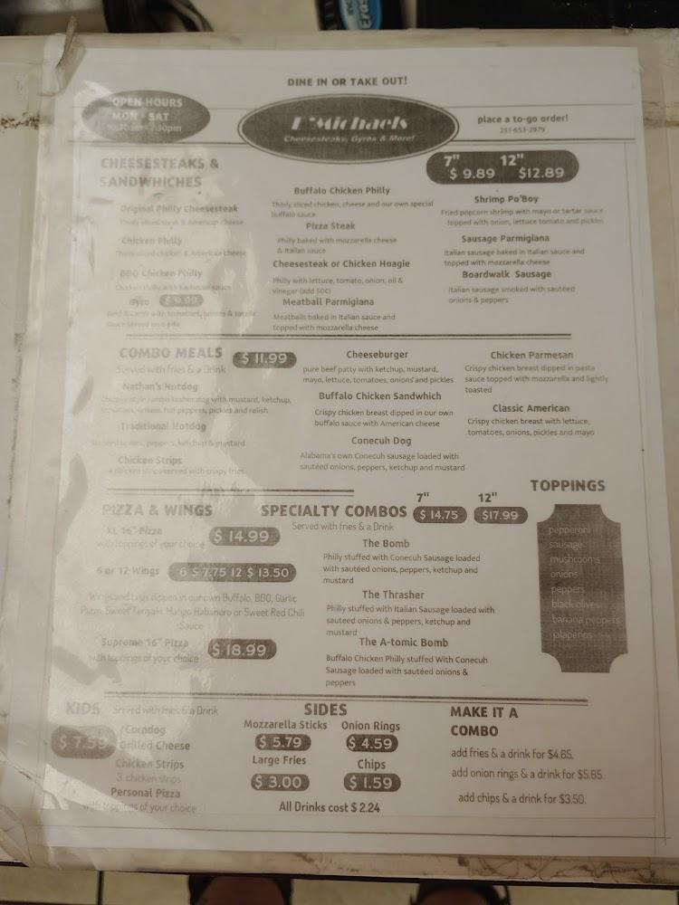 D'Michaels Menu image 1